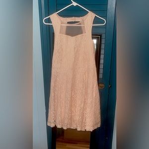 Pale pink lace dress